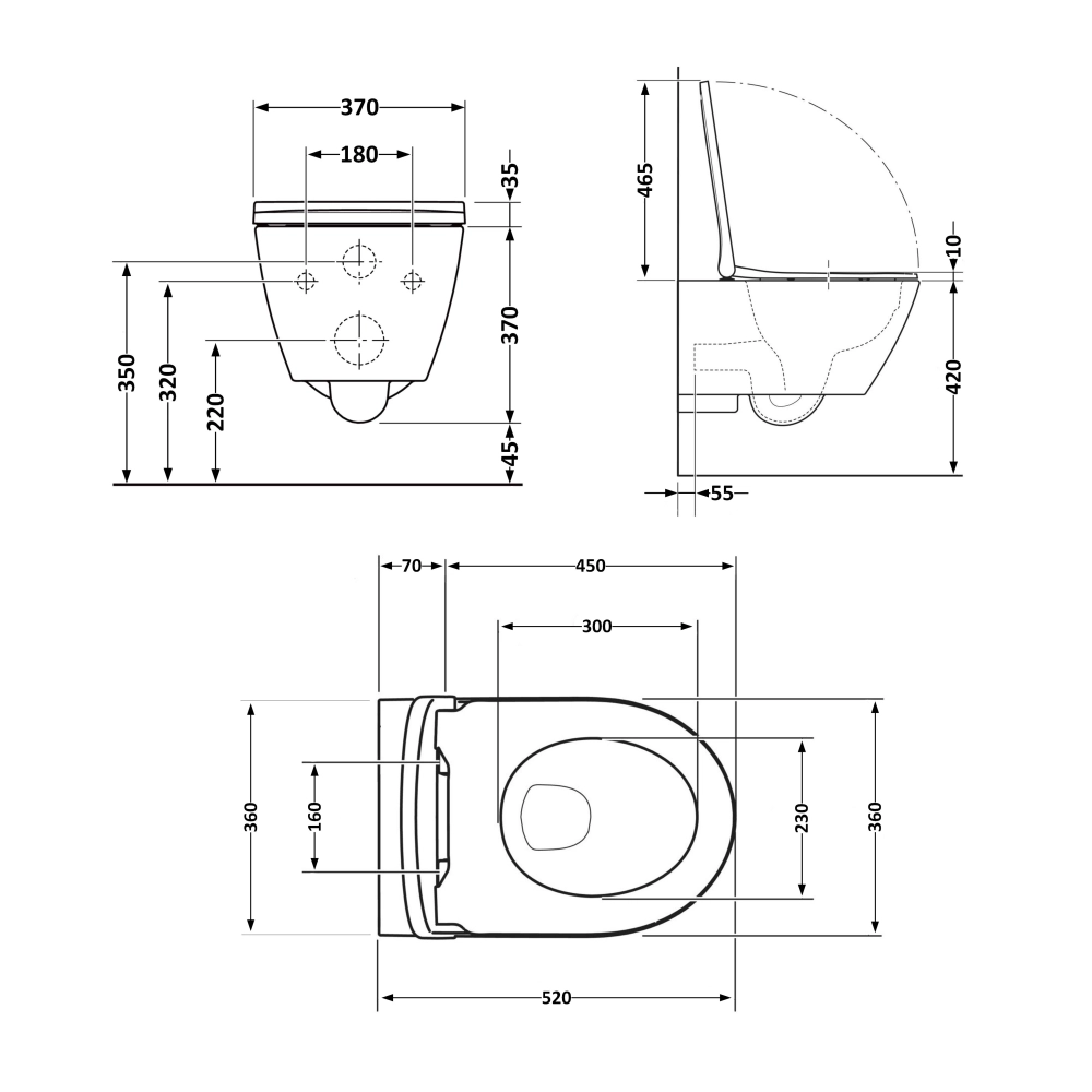 Унітаз підвісний безобідковий Qtap Robin круглий із сидінням Soft-close та системою змиву Tornado Ultra Quite 52 см Білий (QT13332381AW) - фото 2 Унітаз підвісний безобідковий Qtap Robin круглий із сидінням Soft-close та системою змиву Tornado Ultra Quite 52 см Білий (QT13332381AW) - фото 2