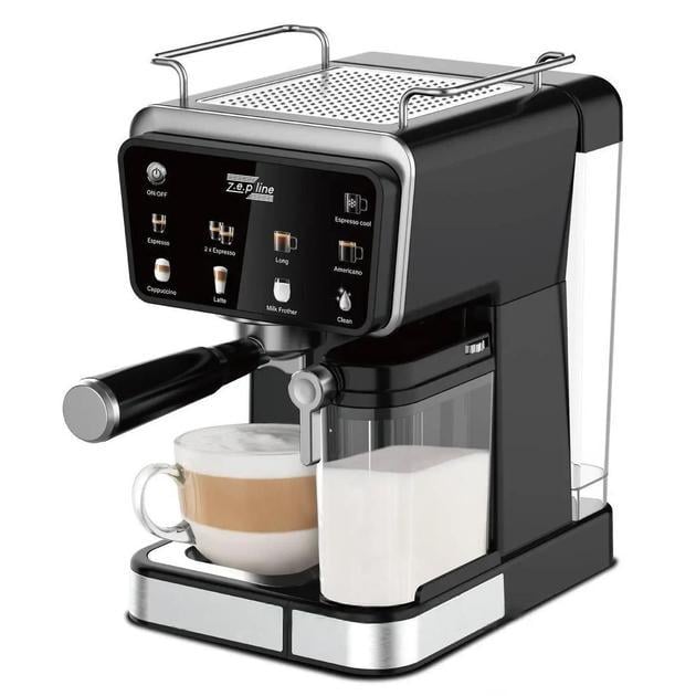 Кофемашина рожковая Zepline ZP-6803 с капучинатором и сенсорным управлением 8 напитков Кофемашина рожковая Zepline ZP-6803 с капучинатором и сенсорным управлением 8 напитков