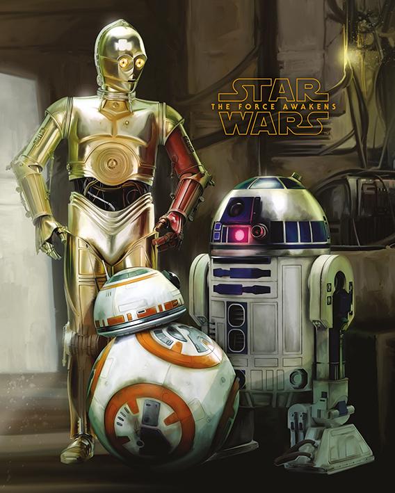 Постер плакат Звёздные Войны Эпизод VII Дроиды/Star Wars Episode VII Droids 40x50 см