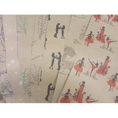 Упаковочная бумага крафт Пара любленных 10х1,05 м 80 г/м2 (1915) - фото 3 Упаковочная бумага крафт Пара любленных 10х1,05 м 80 г/м2 (1915) - фото 3