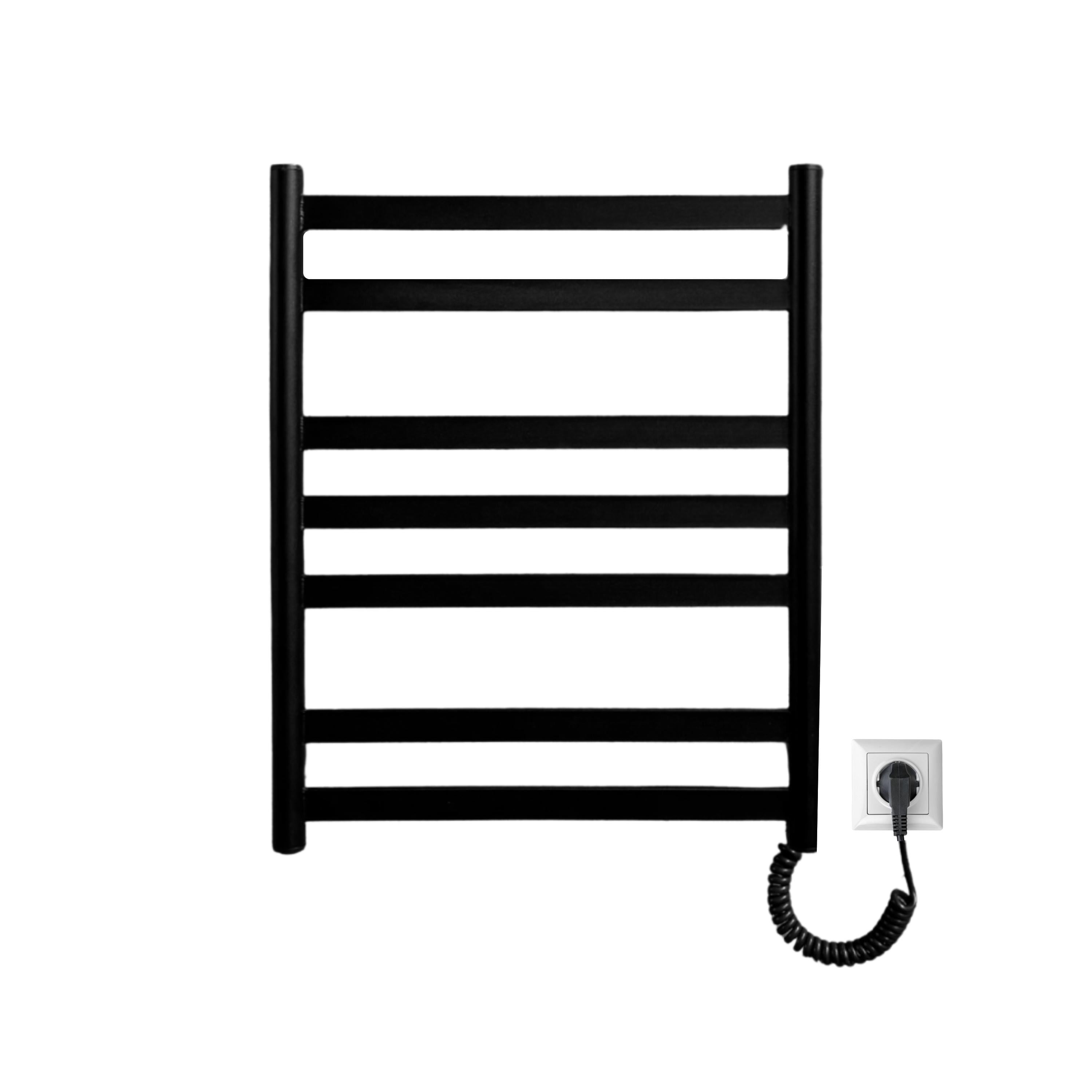 Полотенцосушитель электрический Carino Міа 590x490 см Черный матовый (M5949LBM)