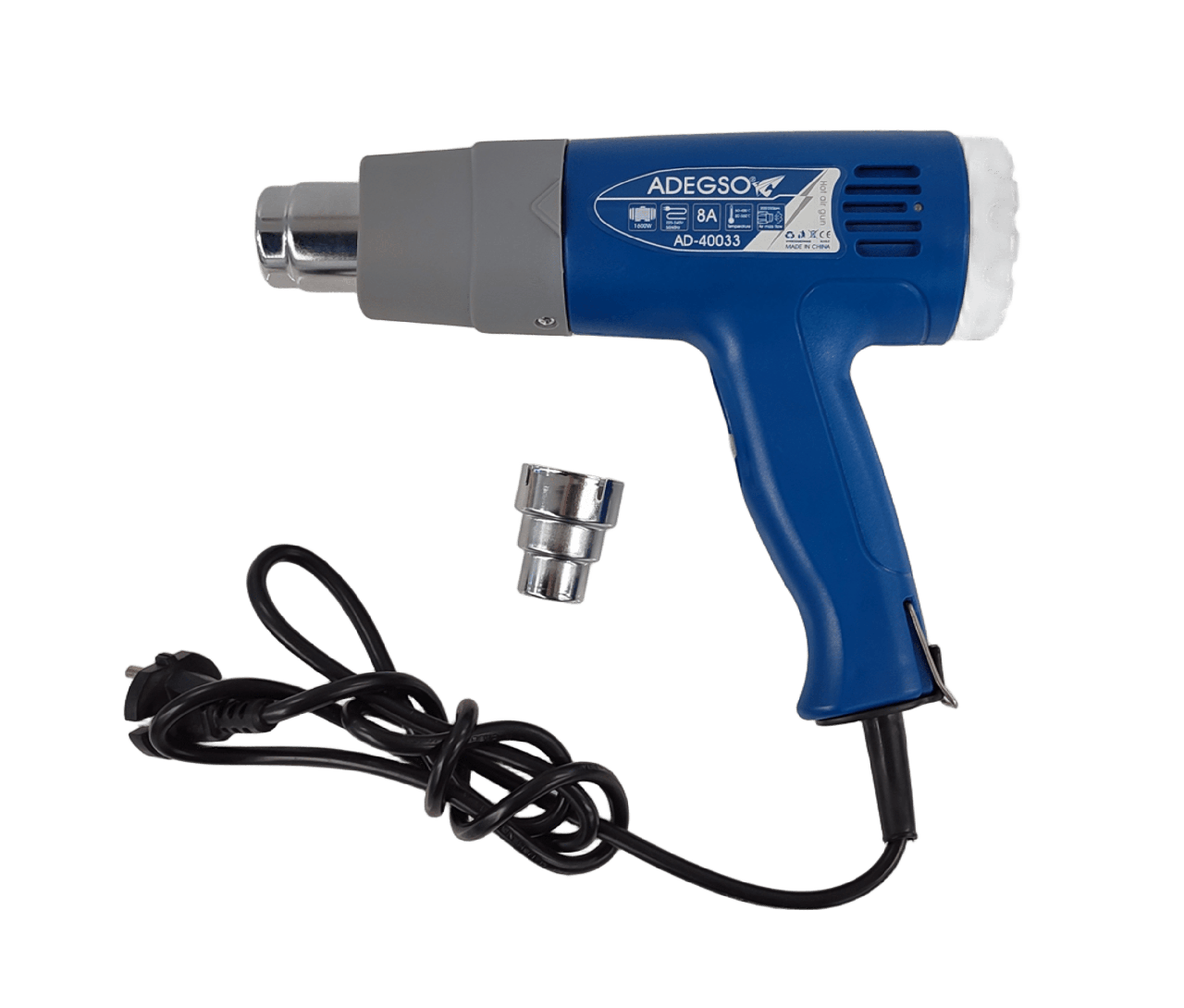 Фен будівельний ADEGSO AD-40033 550 С 1600 Вт (29739410)