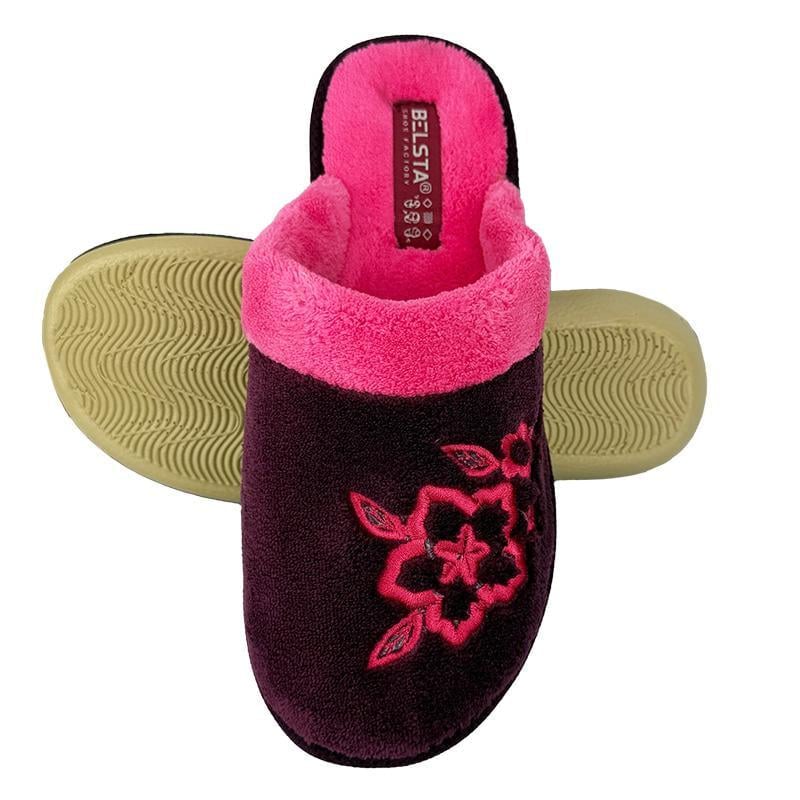 Комнатные тапочки женские 210-1 p. 37 23,5 см Бордовый