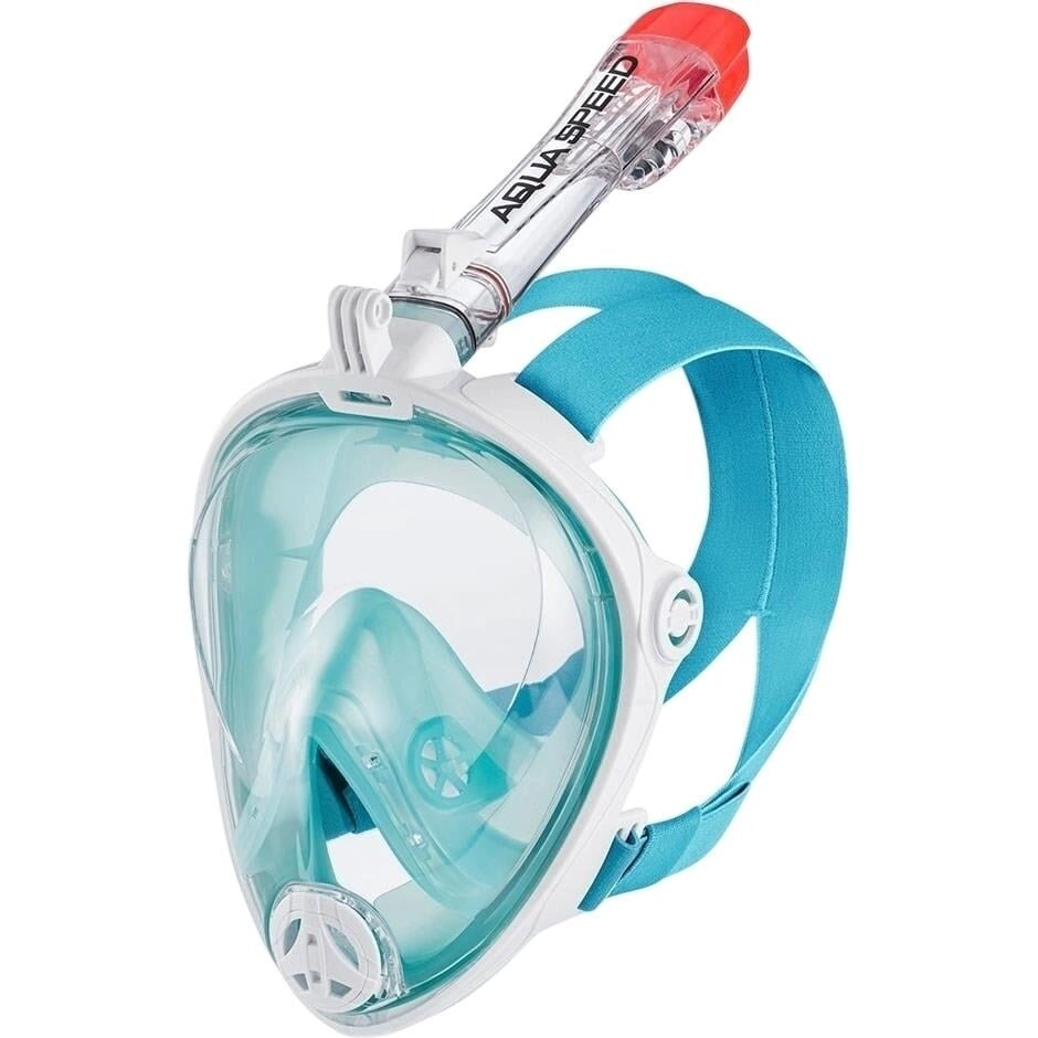 Маска для плавания полнолицевая Aqua Speed SPECTRA 2.0 S/M Бирюзово-белый (247-02) Маска для плавания полнолицевая Aqua Speed SPECTRA 2.0 S/M Бирюзово-белый (247-02)