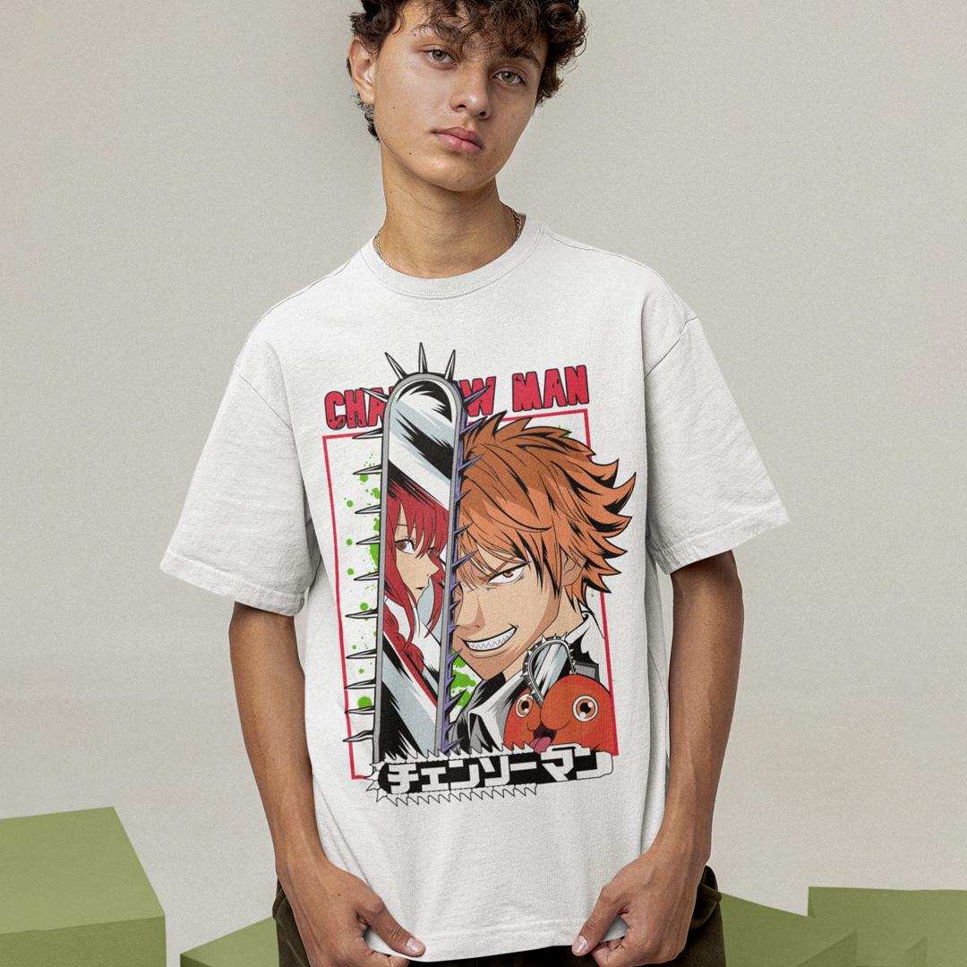 Футболка Chainsaw Man Denji Makima Pochita XS Белый (00000000039)