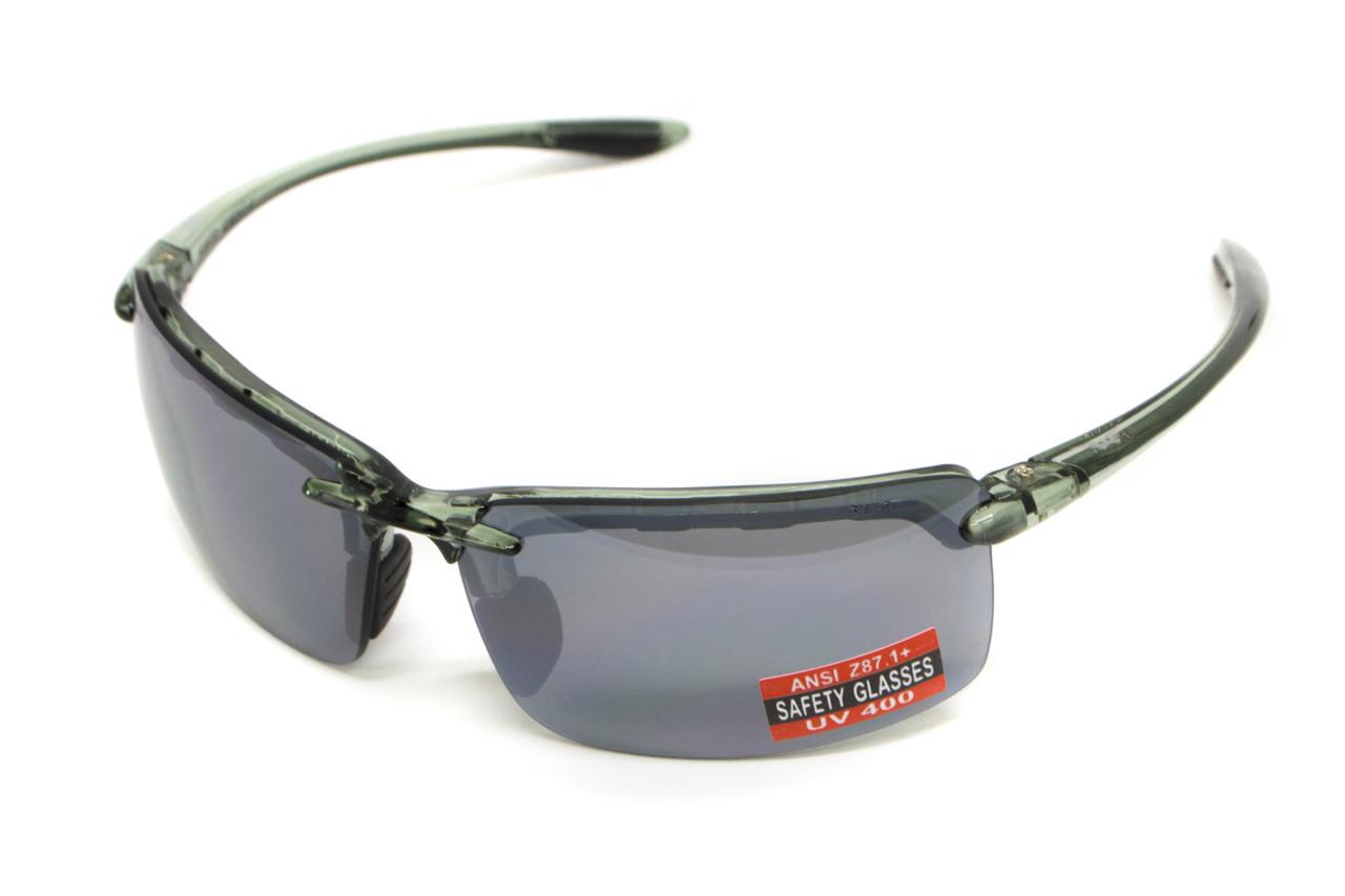Очки защитные Global Vision Wheelin Crystal зеркальные Серый в серой полупрозрачной оправе (69962426490402) - фото 4 Очки защитные Global Vision Wheelin Crystal зеркальные Серый в серой полупрозрачной оправе (69962426490402) - фото 4