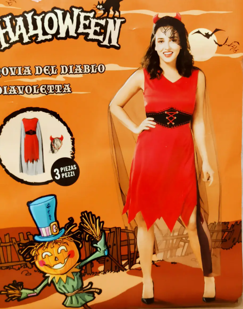 Платье на Хэллоуин Невеста Дьявола женское S Красно-черный (521993) - фото 2 Платье на Хэллоуин Невеста Дьявола женское S Красно-черный (521993) - фото 2