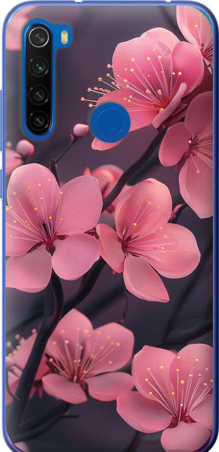 Чехол на Xiaomi Redmi Note 8T Пурпурная сакура (6075t-1818-42517)