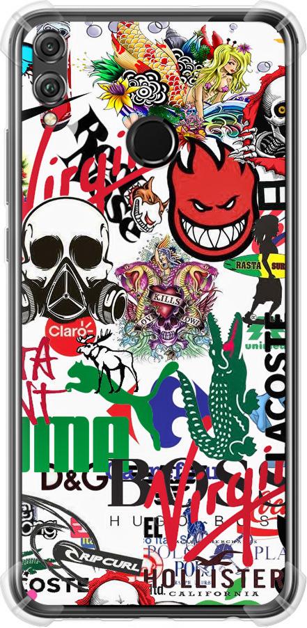 Чехол на Huawei Honor 8X Many different logos (4022sp-1596-42517)