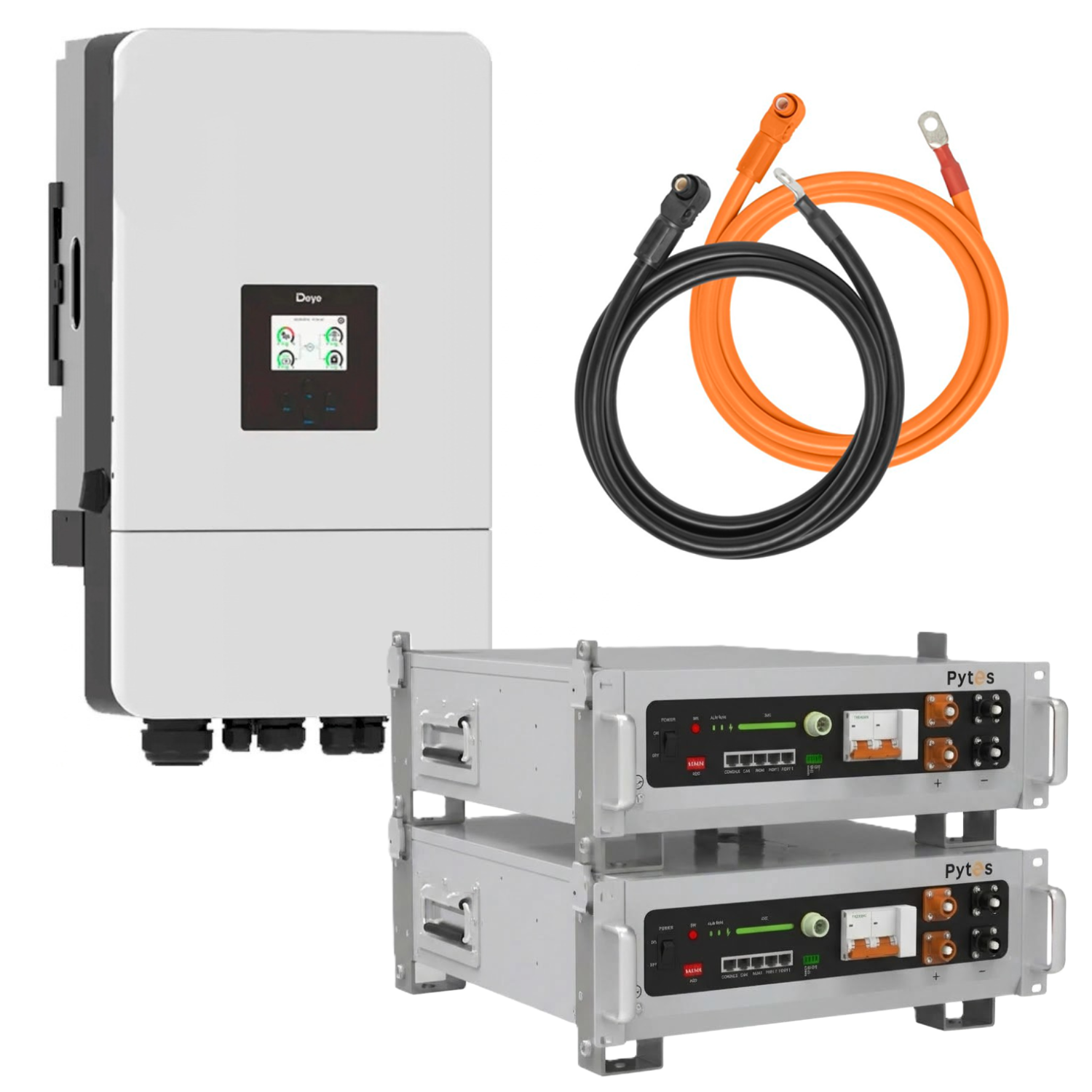 Комплект автономного энергоснабжения Deye SUN-15K-SG05LP3-EU-SM2 15 кВт и Pytes V5°α Plus H+ 2 шт. 5,12 кВт/год LiFePO4