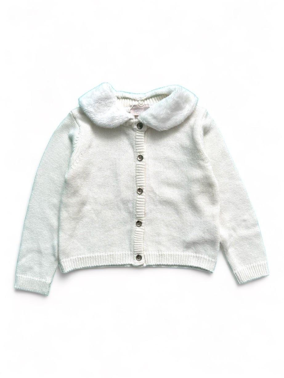 Свитер для девочки Chicco вязаный на пуговицах 12-18 мес. 80 см Молочный (2087346870)