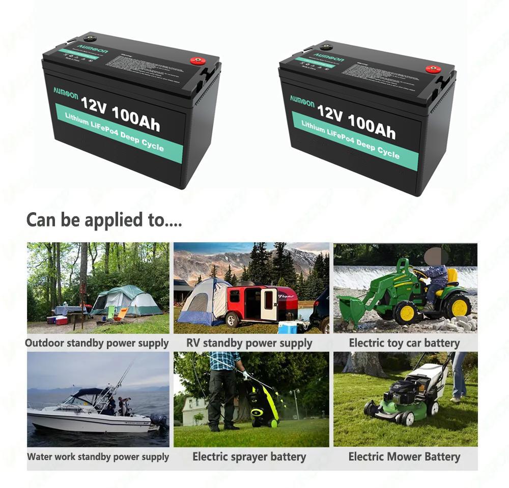 Акумулятор ENERSUN LiFePo4 12V 100AH із вбудованим BMS (1306) - фото 5