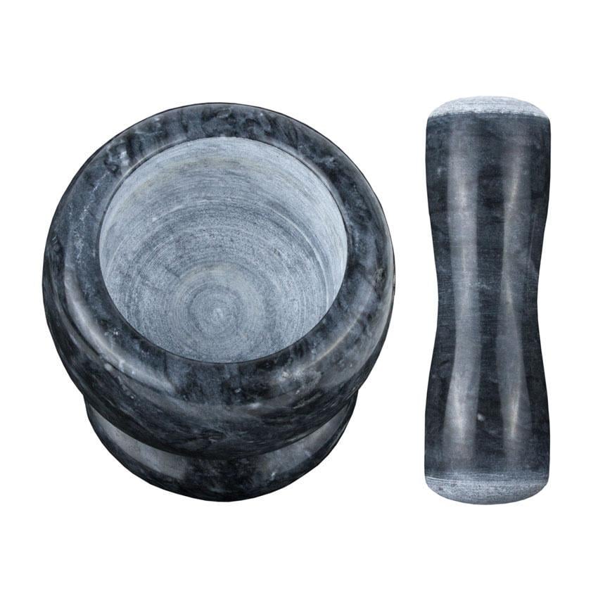 Ступка с пестиком мрамор 110x110x155 мм Черный (10280) - фото 4