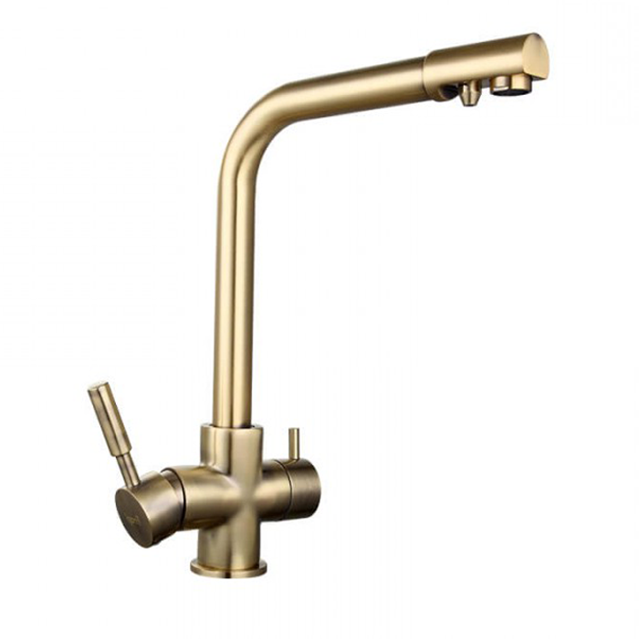 Змішувач для кухні Frap H52 F4352-4 на дві води Бронзовий