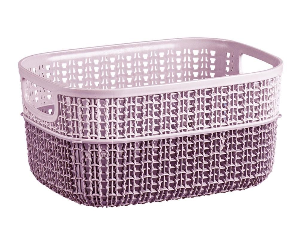 Кошик малий Plastart в'язка 3,5 л Фіолетовий з пудрою (MUP-SP-160)