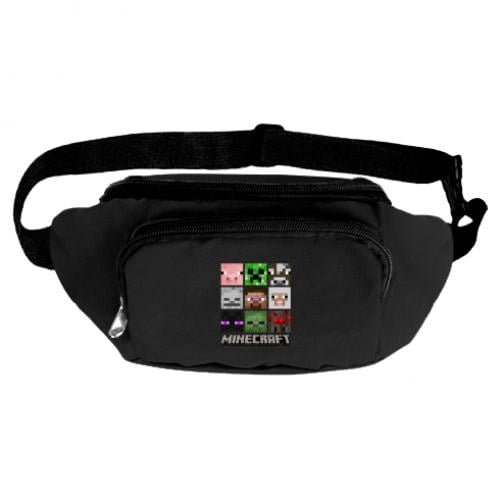 Поясная сумка-бананка Minecraft character heads Черный (10007796-2-160920)
