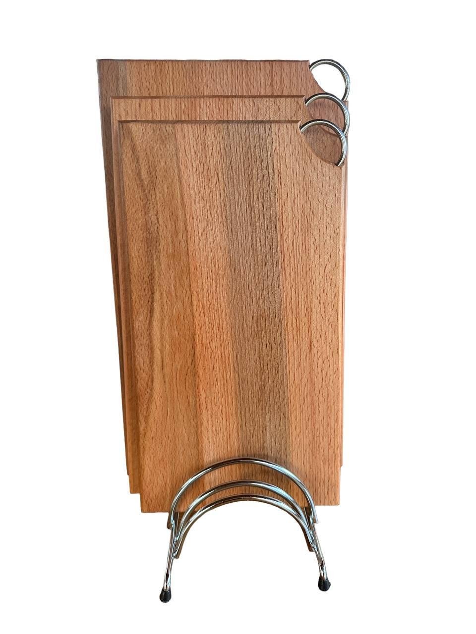 Набор дощечек из бука на металлической подставке 3в1 (2133517381) - фото 7 Набор дощечек из бука на металлической подставке 3в1 (2133517381) - фото 7