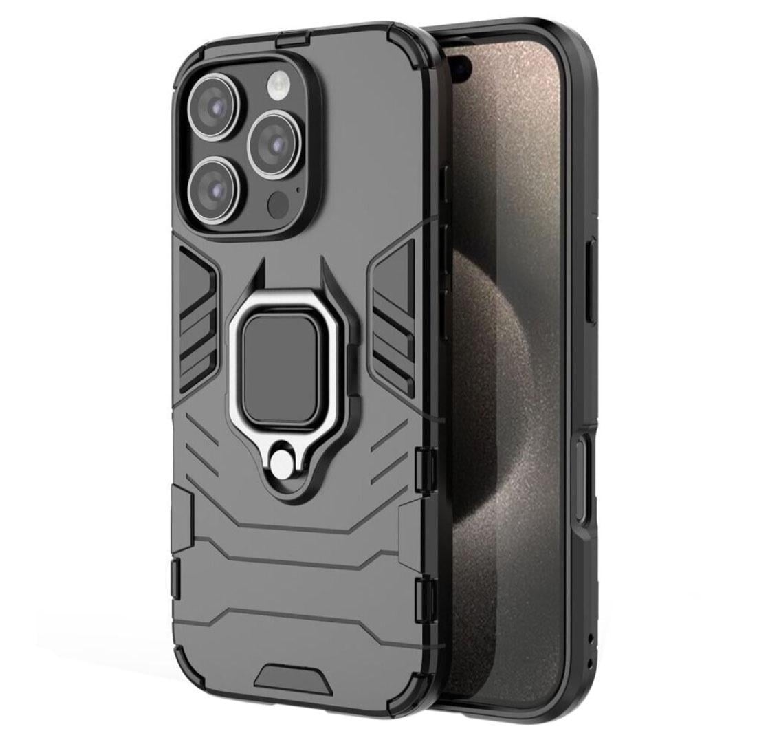 Чехол бампер Primolux Ring Armor для Apple iPhone 16 Pro Max - Black