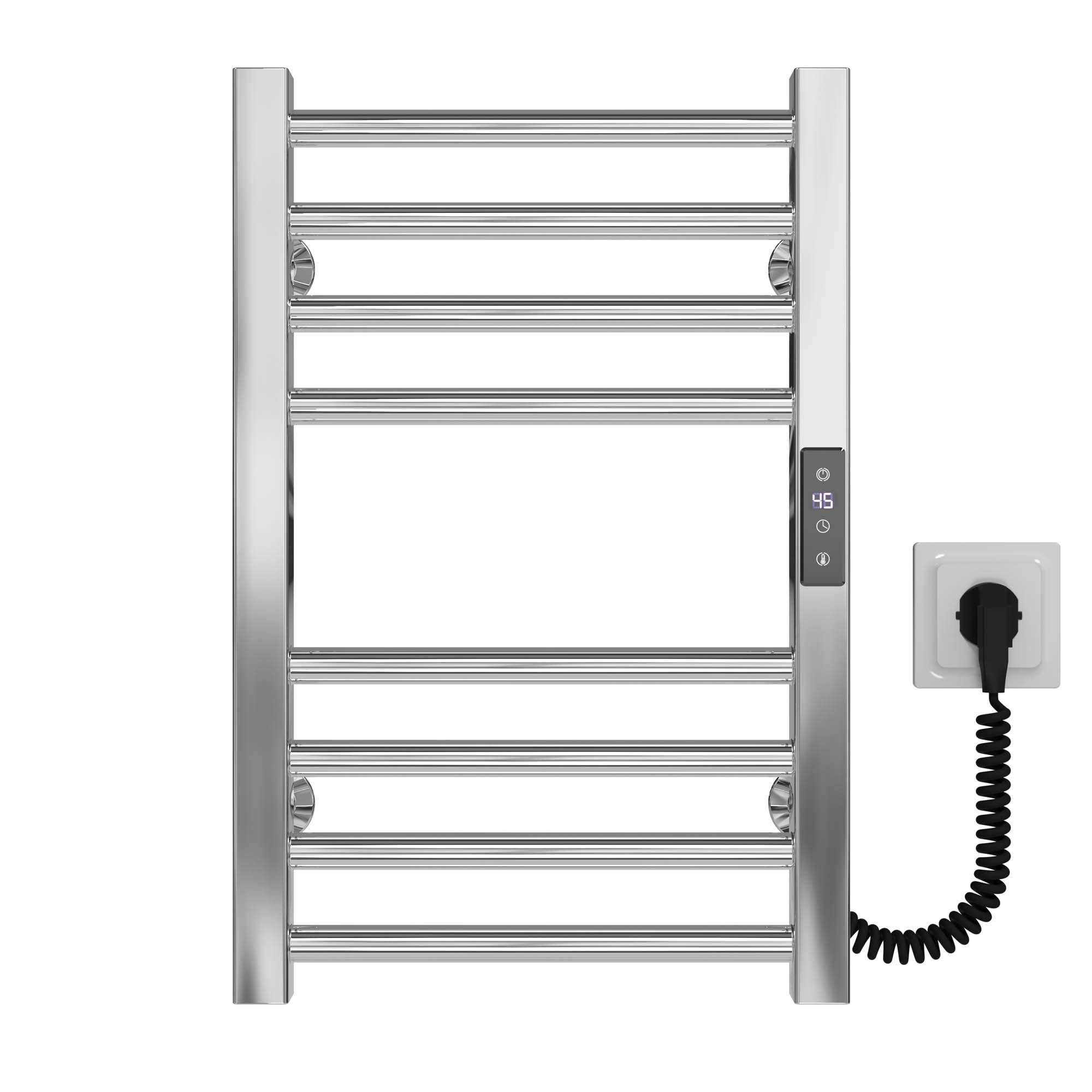 Полотенцесушитель электрический Deffi Lima П8 JD04 правое подключение нержавеющая сталь 400х500 мм Хром (A.LI.50.40.8.E.C.R.2)