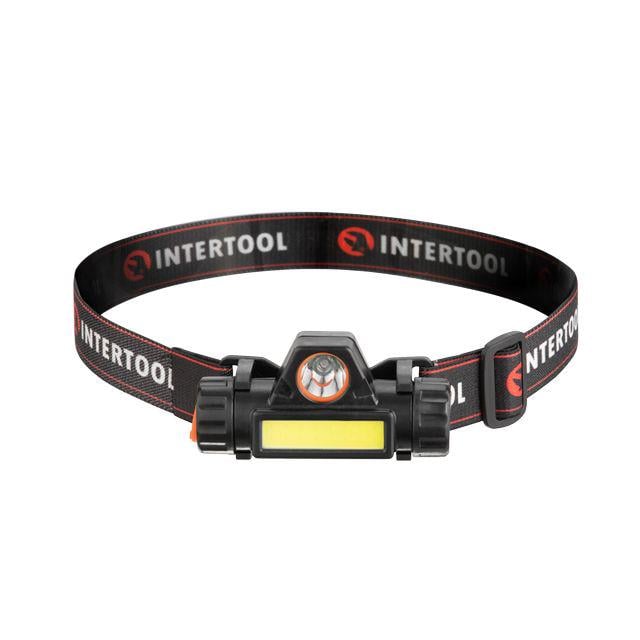 Ліхтар налобний акумуляторний Intertool LB-0309 XPE COB магніт - фото 3 Ліхтар налобний акумуляторний Intertool LB-0309 XPE COB магніт - фото 3