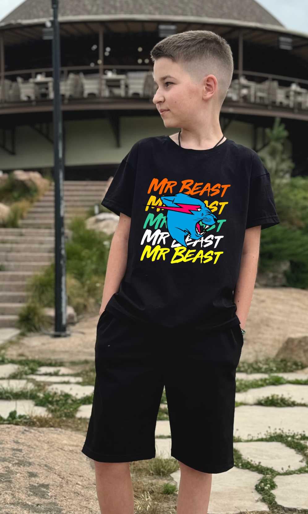 Футболка дитяча TM Spinogriz СПИ2024 "Mr Beast" 128 см Чорний (18600262)