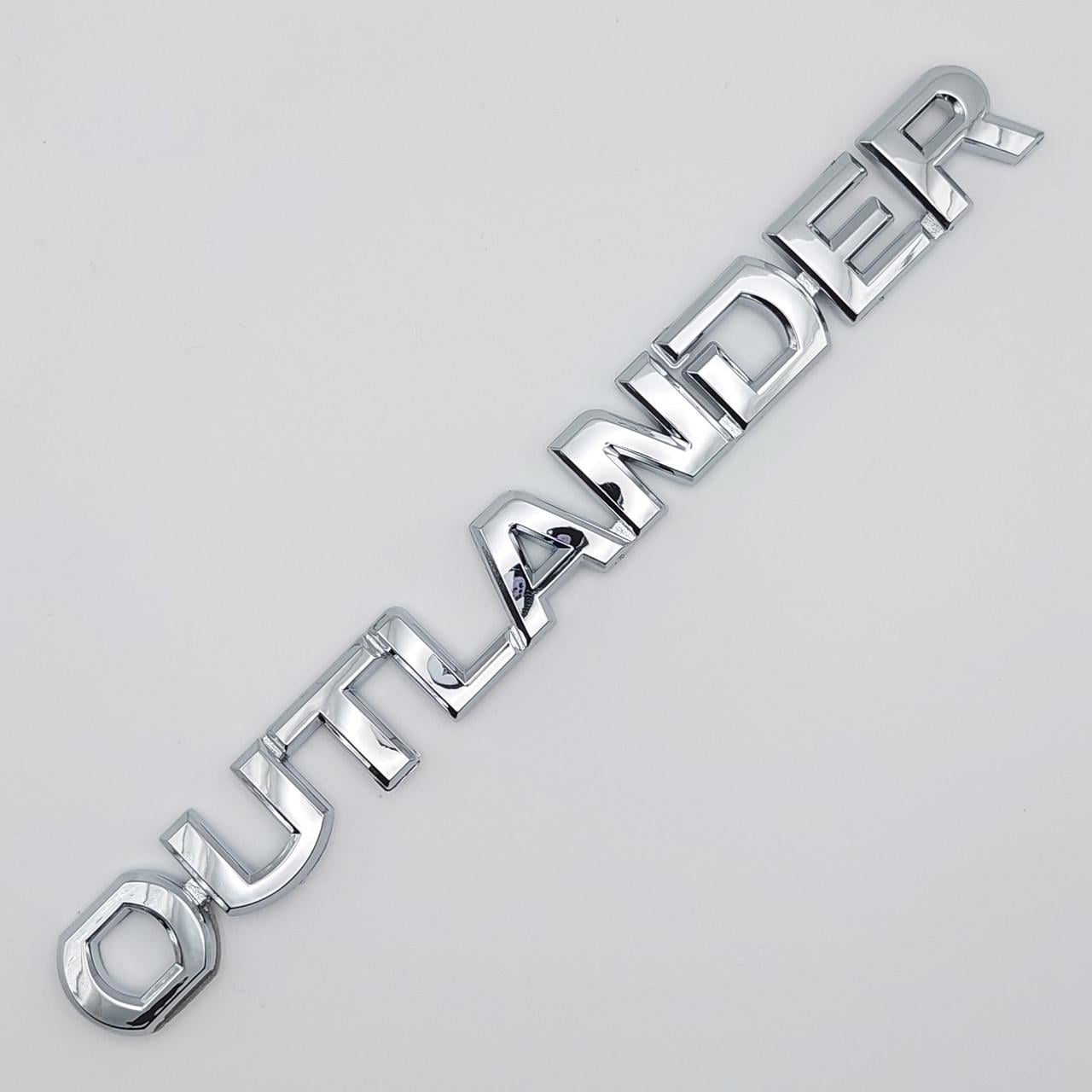 Эмблема надпись Outlander Mitsubishi ABS 18,2х1,9 см Хром глянцевый (1791143204)