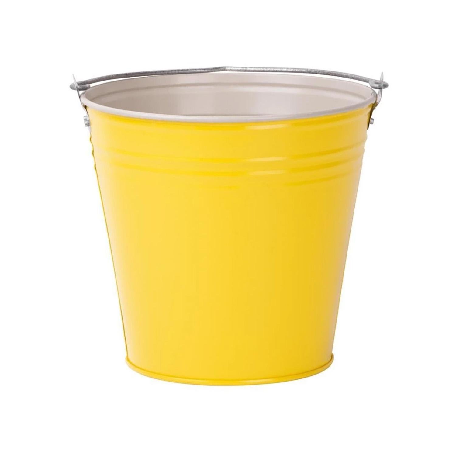 Відро оцинковане господарське без кришки 10 л Жовтий