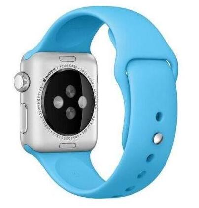 Браслет для смарт-часов силикон Apple Watch 38 мм Blue (000038217)