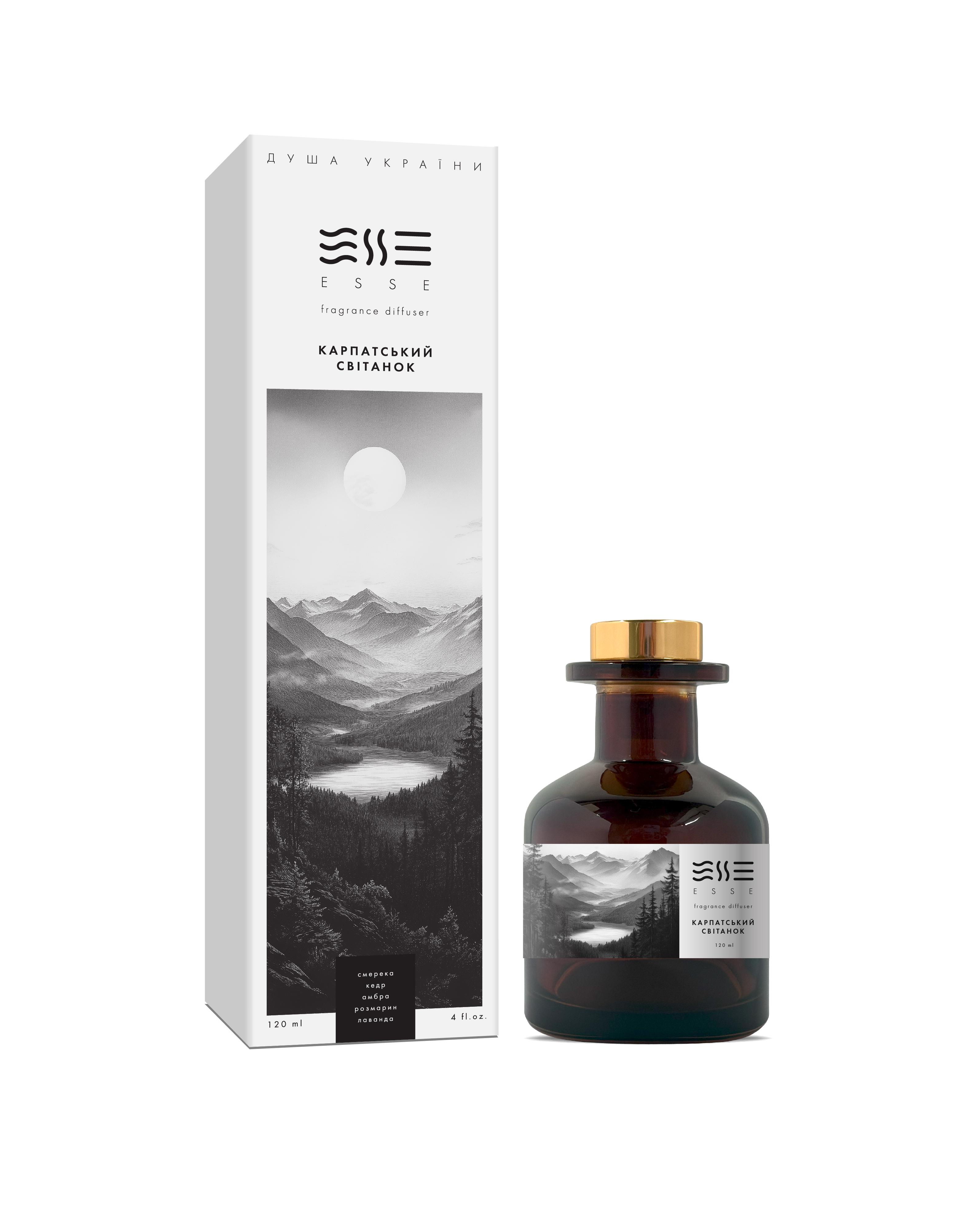 Аромадифузор ESSE Карпатский рассвет ДУША УКРАИНЫ 120 мл (AD-CB-ESSE-US)