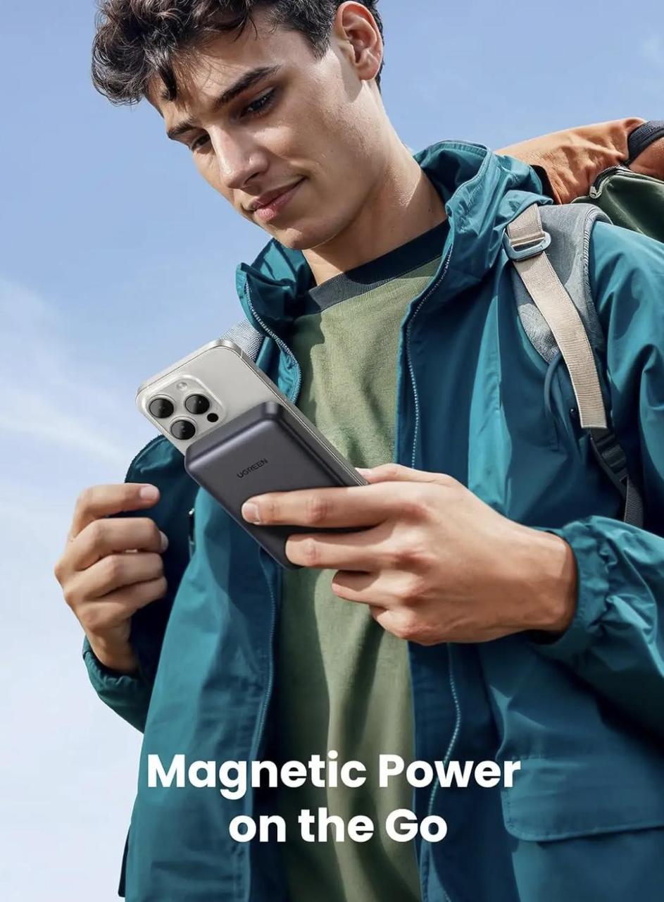 Повербанк UGREEN 10000 mAh MagSafe Magnetic Qi2 15W Wireless (2469575349) - фото 5 Повербанк UGREEN 10000 mAh MagSafe Magnetic Qi2 15W Wireless (2469575349) - фото 5
