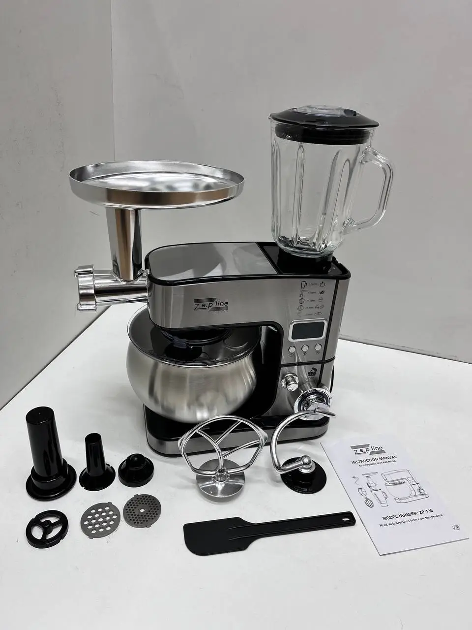 Кухонный комбайн Zepline ZP-135 7в1 с дисплеем 6 л 4200 Вт Кухонный комбайн Zepline ZP-135 7в1 с дисплеем 6 л 4200 Вт