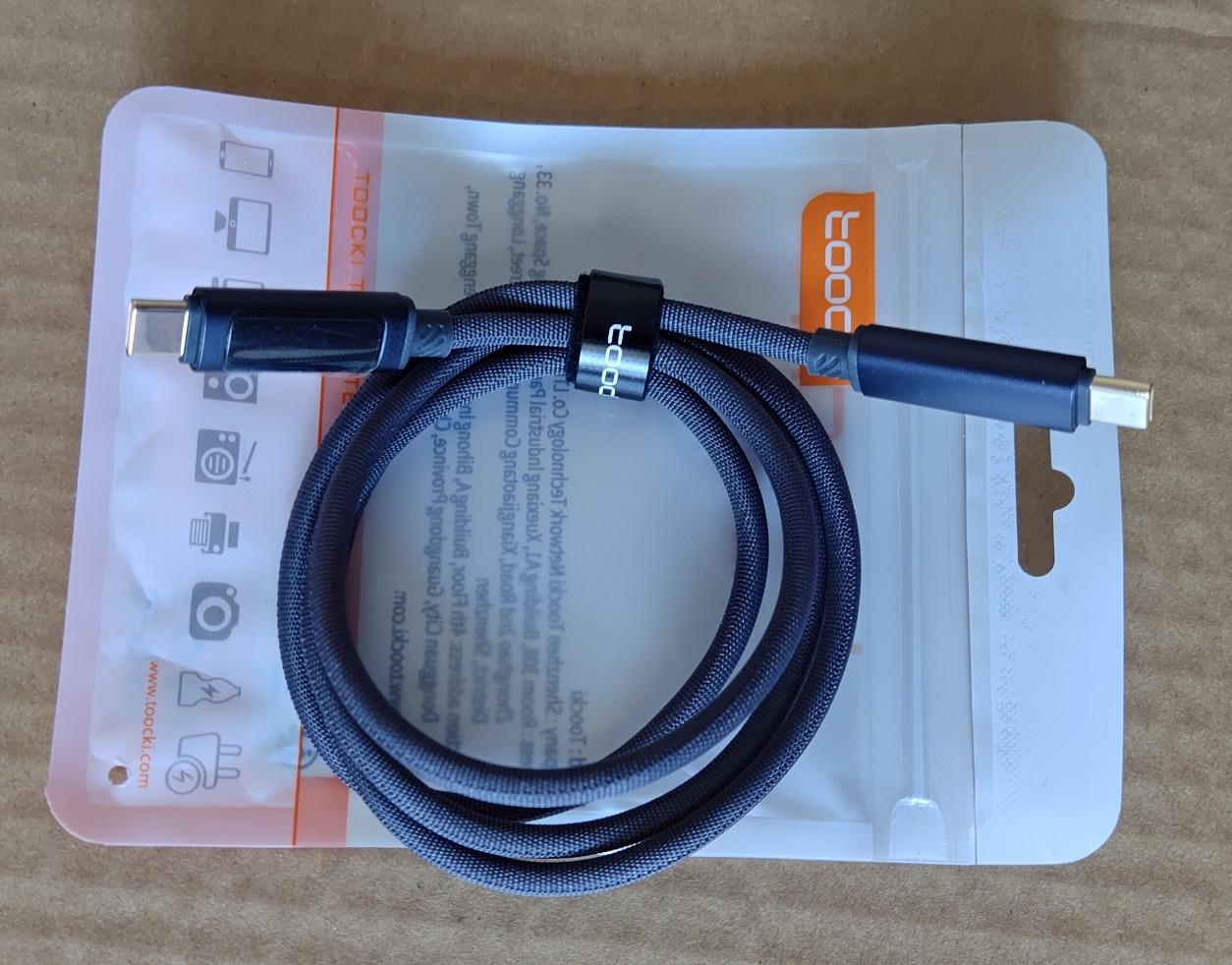 Кабель Toocki 20100030 Type-C/Type-C с дисплеем 240 Вт 1 м Серый (25043145) - фото 3