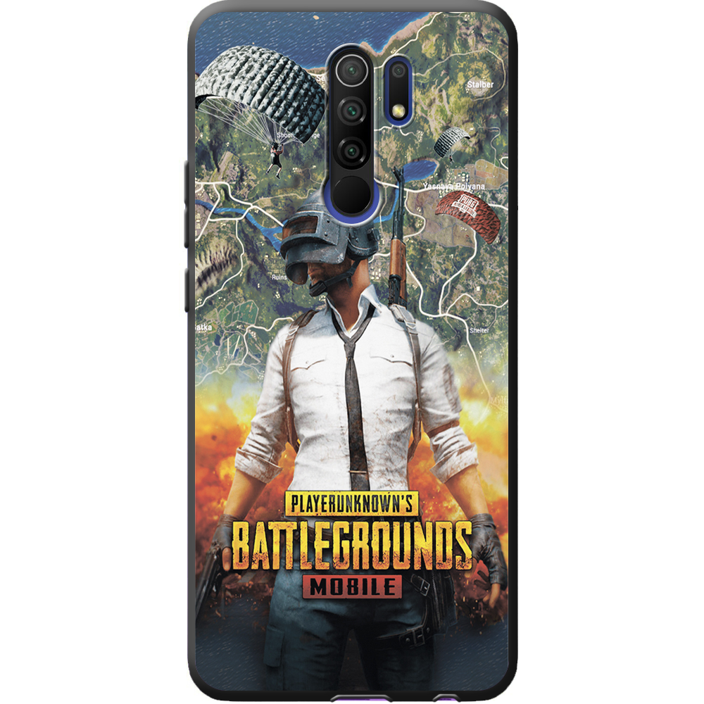 Чехол BoxFace Xiaomi Redmi 9 PUBG Mobile Черный силикон (40233-up2309-40357)