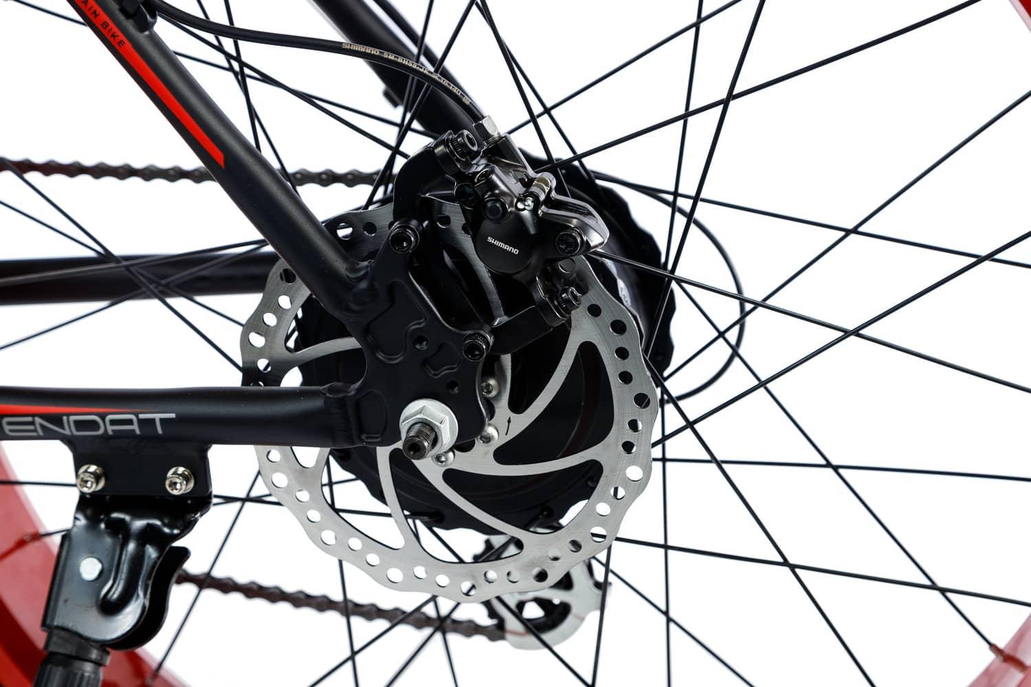 Електровелосипед фэтбайк Wendat c гідравлічними гальмами 26"/19" 48V 24Ah 1000W Чорно-червоний (EVFWCK) - фото 3 Електровелосипед фэтбайк Wendat c гідравлічними гальмами 26"/19" 48V 24Ah 1000W Чорно-червоний (EVFWCK) - фото 3