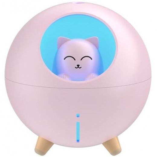 Увлажнитель воздуха с ночником Humidifier Planet Cat WK WT-A06 Розовый (e2b9fd47)