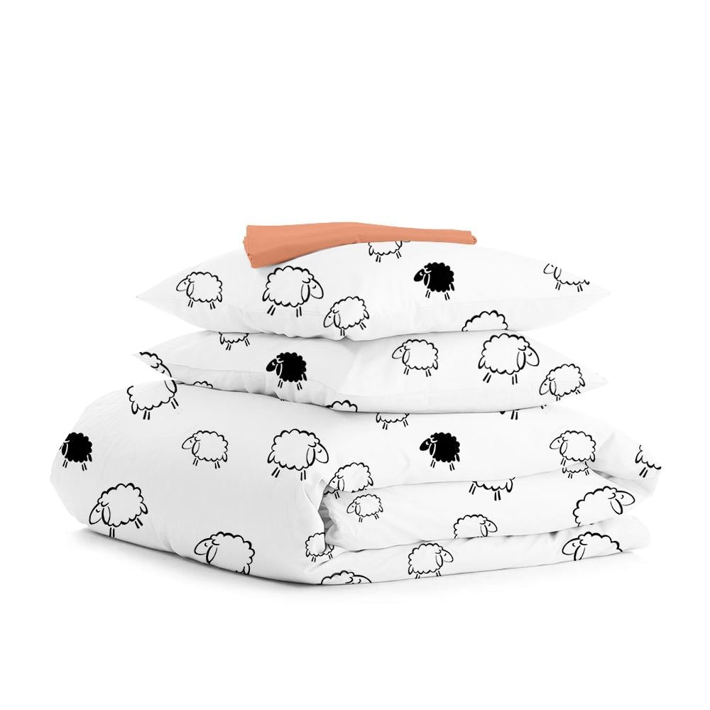 Комплект белья Cosas Sheep dark black постельного евро 200х220 см (4822052092125)