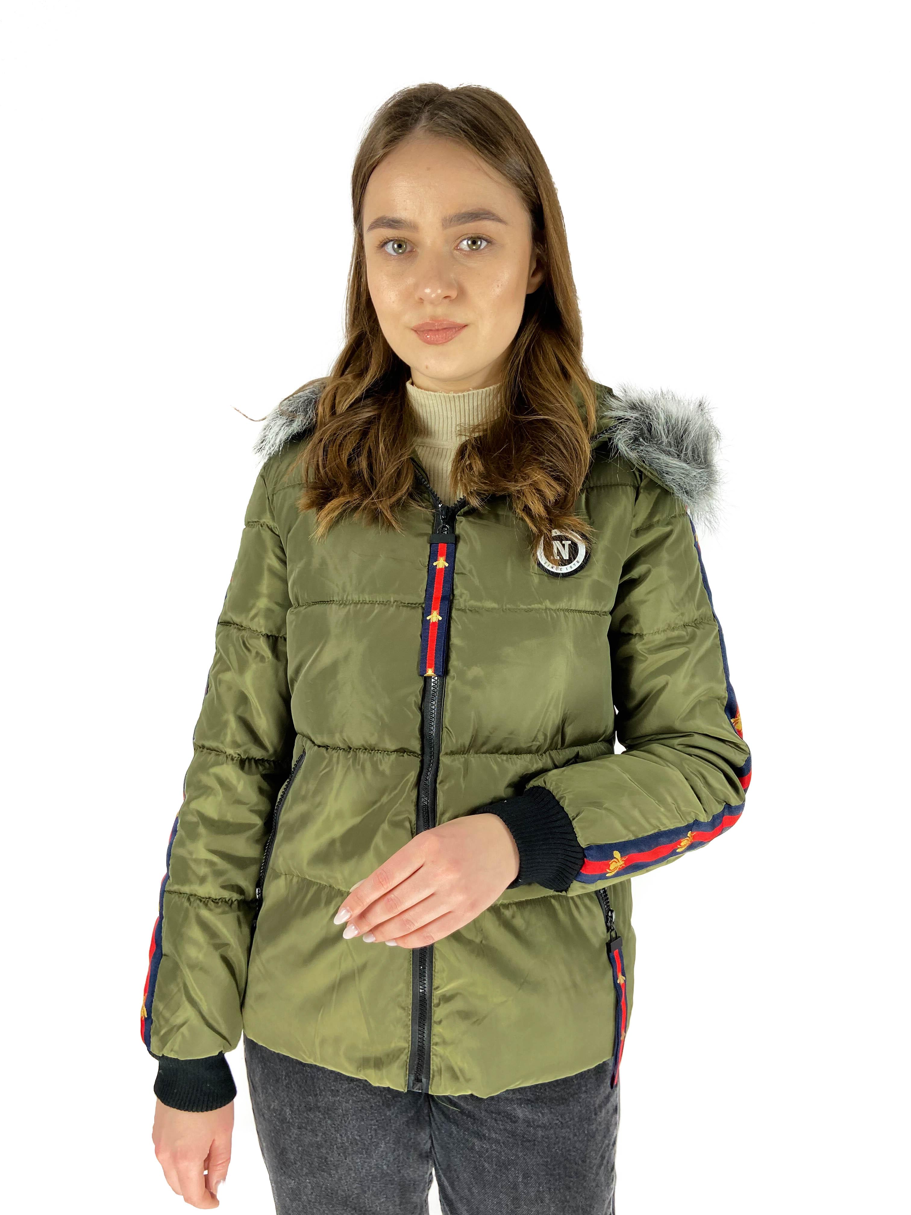 Куртка женская YZLR с капюшоном L Хаки (YZ340)