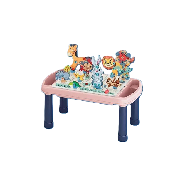 Детская мозаика 636-10 B/24 поднос/столик/электрическая отвертка/инструменты/картонные элементы/инструкция в коробке 339 дет. (24715750)