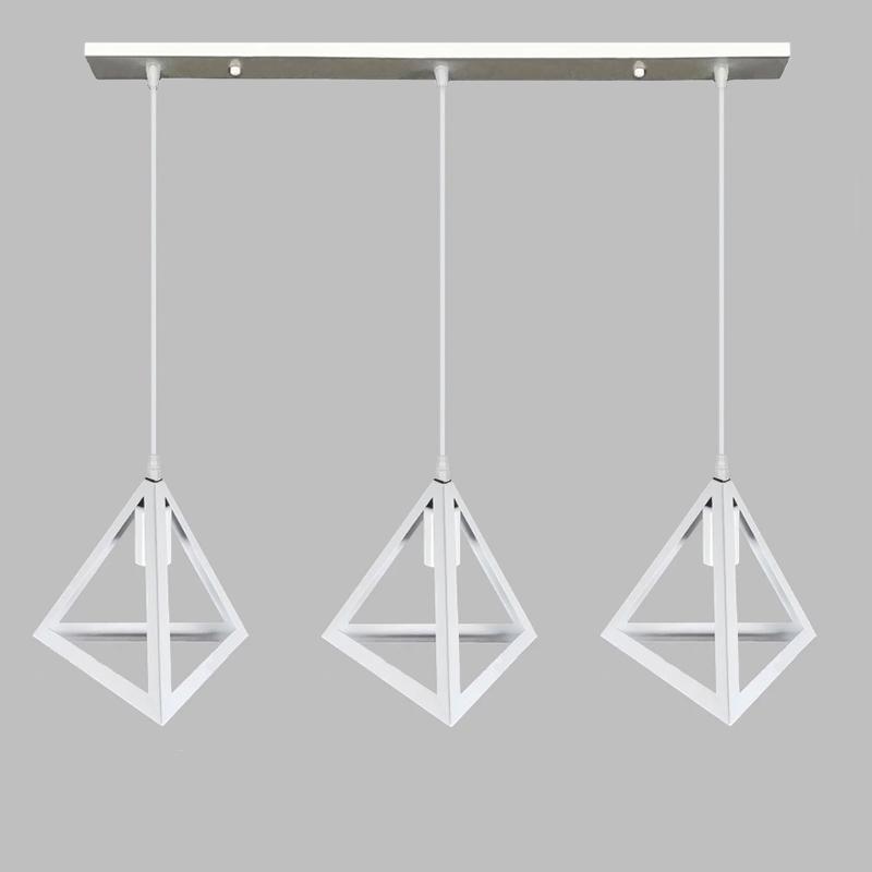 Люстра підвісна Light House NM-14874-B/3 WH планка на три лампи Білий