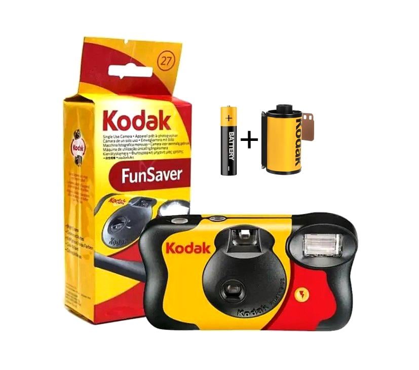 Фотокамера одноразовая пленочная Kodak FunSaver на 27 кадров MAX 800 со вспышкой (27490088)