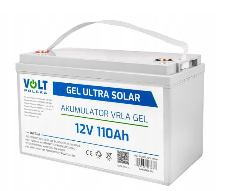 Акумулятор гелевий Volt Polska VPRO GEL 12V 110Ah 12 В 110 А/год VRLA 30 А Білий (4231)
