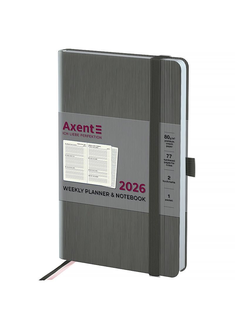 Еженедельник Axent 2026 Partner Lines датированный 125x195 см Серый (8515-26-03-A) Еженедельник Axent 2026 Partner Lines датированный 125x195 см Серый (8515-26-03-A)