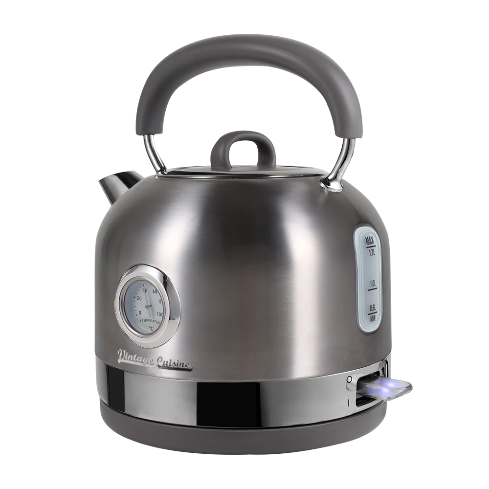 Електрочайник Vintage Cuisine у ретро стилі 2200W 1,7 л Металік - фото 8
