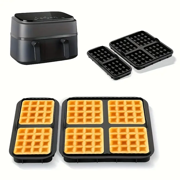 Форма силіконова для вафель у подвійних мультипечах Чорний (SAM-5675) - фото 2