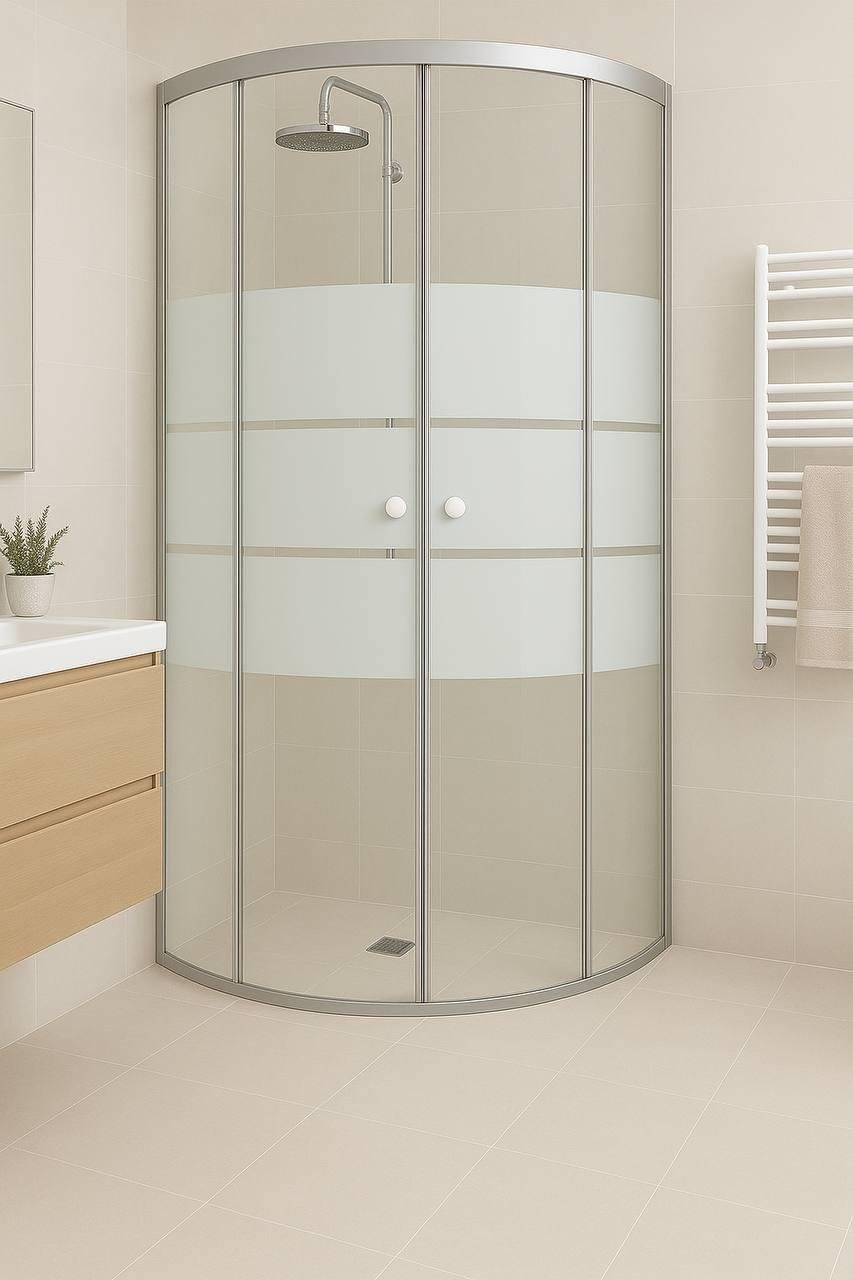 Душевая кабина KO&PO без поддона прозрачное стекло с матовым рисунком 90х90х180 см (C15089)