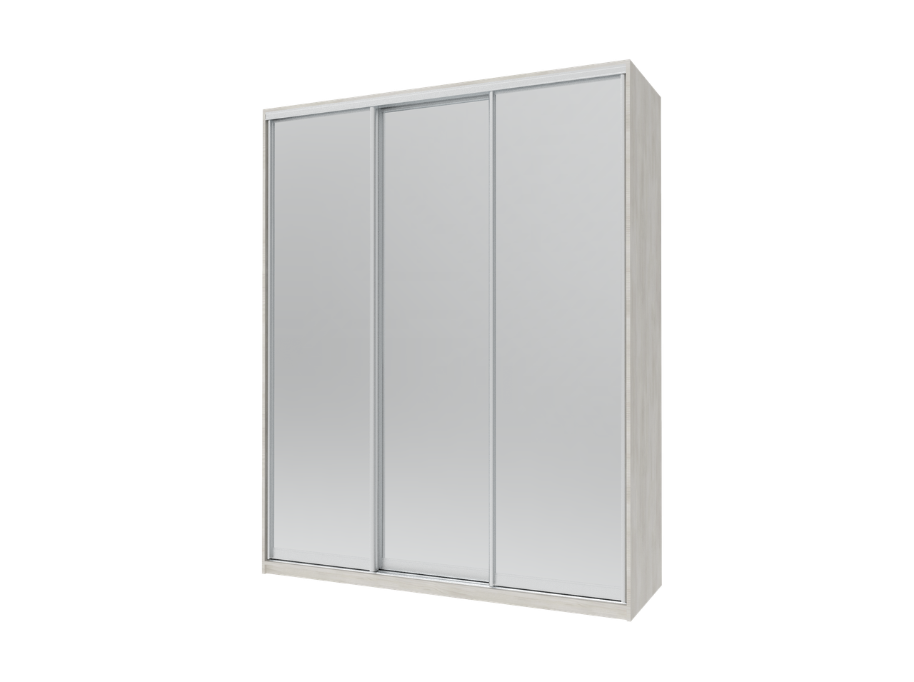 Шкаф-купе Doros Сити Лайт 3 зеркала 180х60х225 см Белое дерево (42002045)