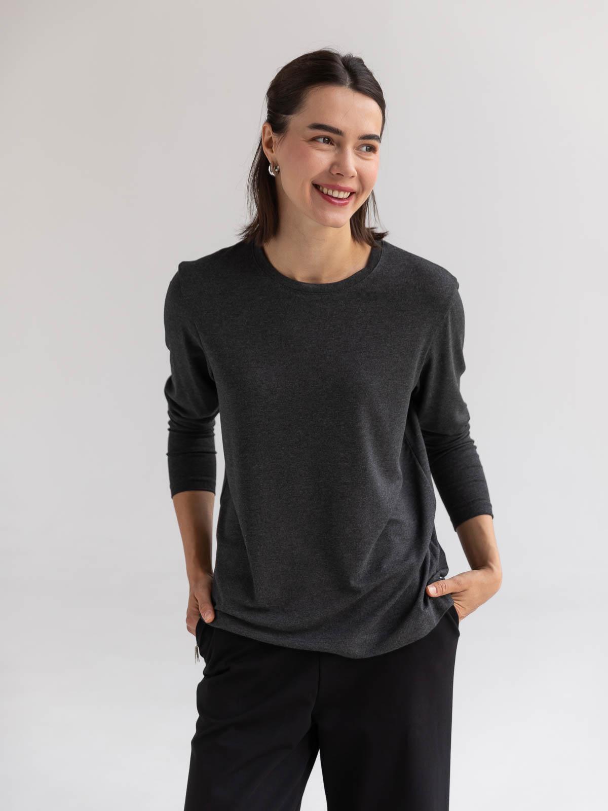 Лонгслів меланж FROMUS M Темно-сірий (2641-3) - фото 2 Лонгслів меланж FROMUS M Темно-сірий (2641-3) - фото 2