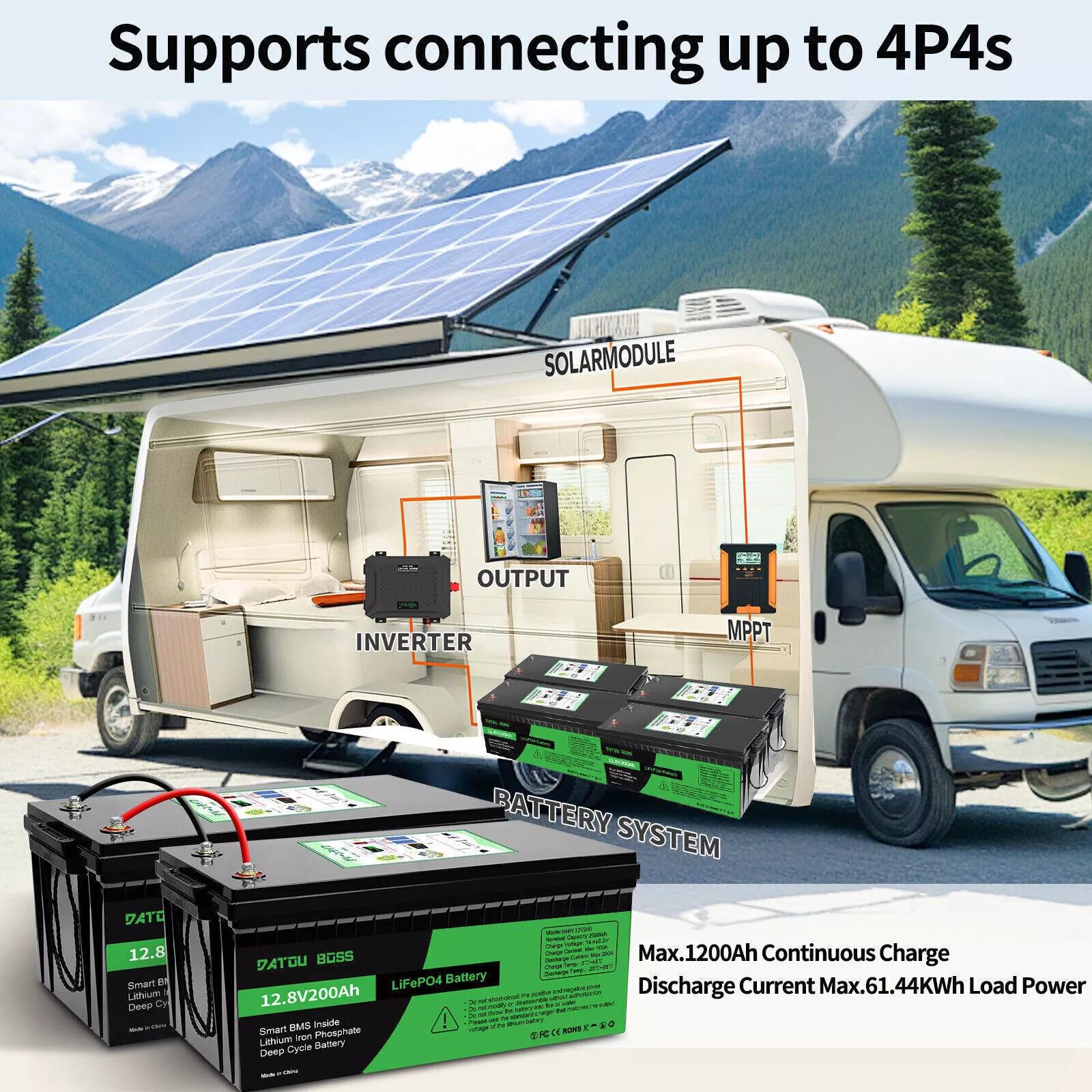 Аккумулятор LiFePO4 DATOUBOSS 12V 200 Ah 2560Wh 200A BMS до 15000 циклов - фото 8 Аккумулятор LiFePO4 DATOUBOSS 12V 200 Ah 2560Wh 200A BMS до 15000 циклов - фото 8