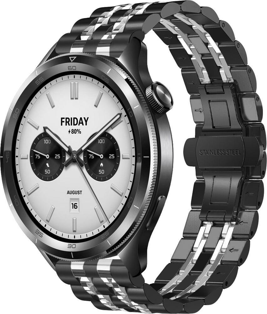 Браслет металлический Spinye Line для Xiaomi Watch S4 47 мм Black Silver (40583-03)