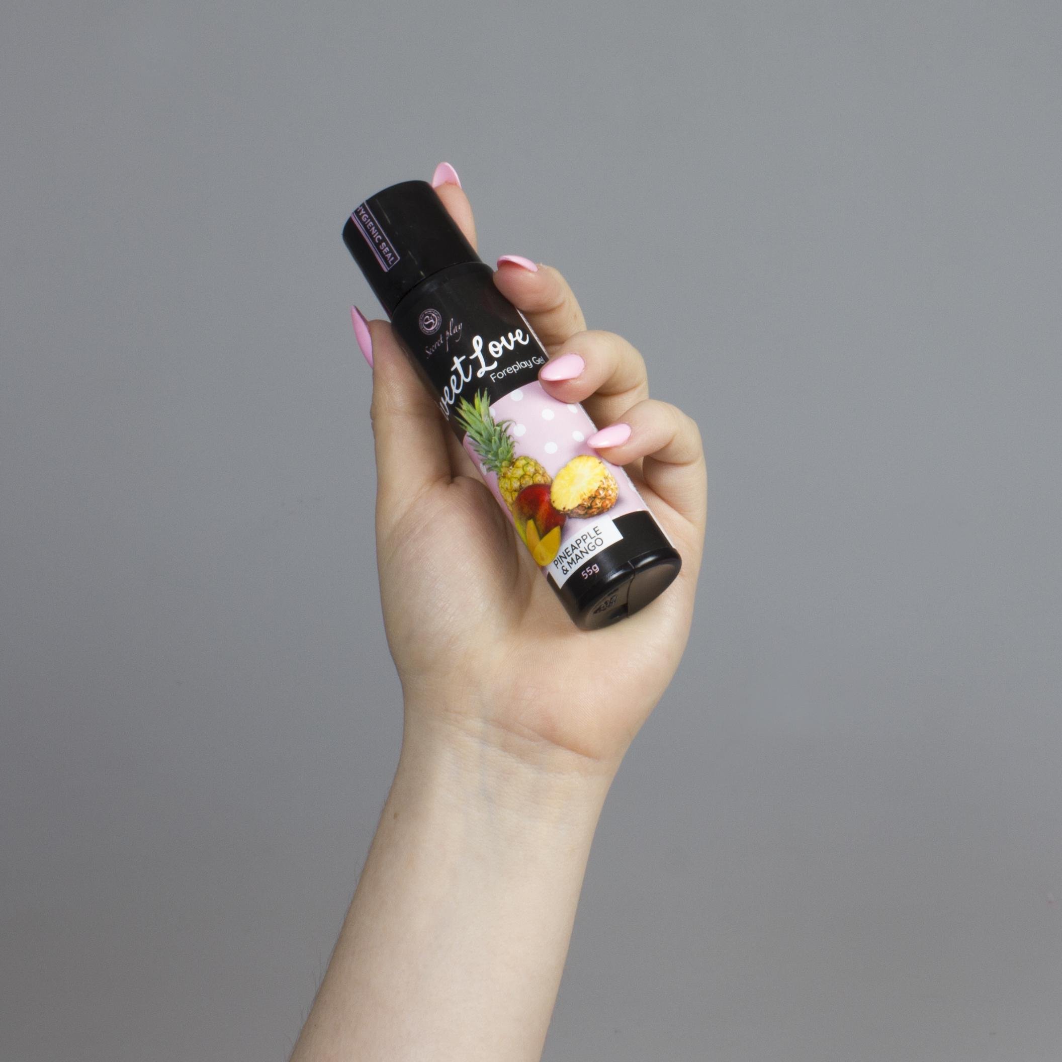 Вкусовой лубрикант Secret Play Mango & Pineapple Gel 60 мл - фото 3